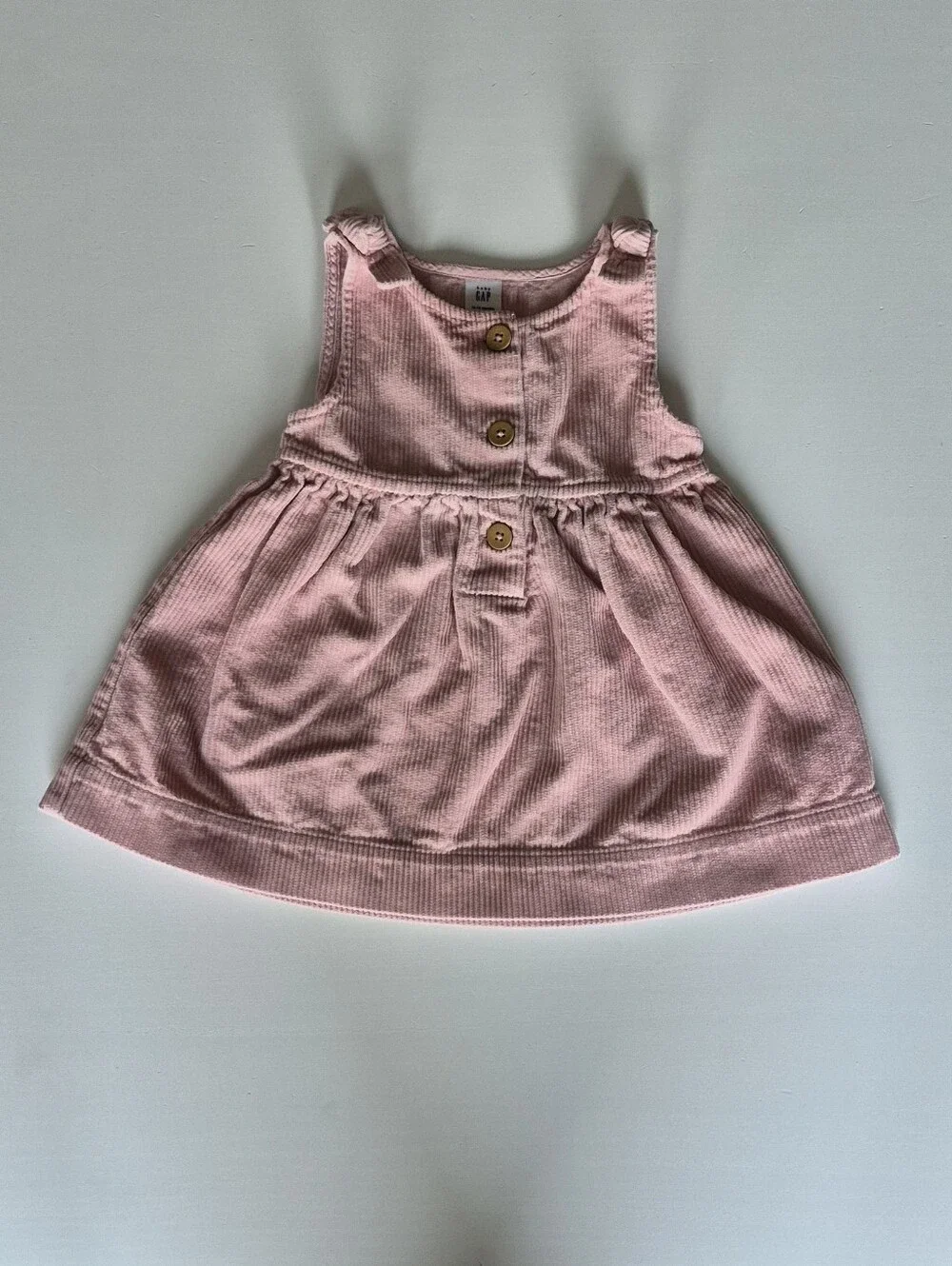 GAP Baby Dusty Pink Wide Wale Corduroy Pinafore Jumper